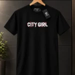 Cyberpunk City Girl Graphic T-Shirt
